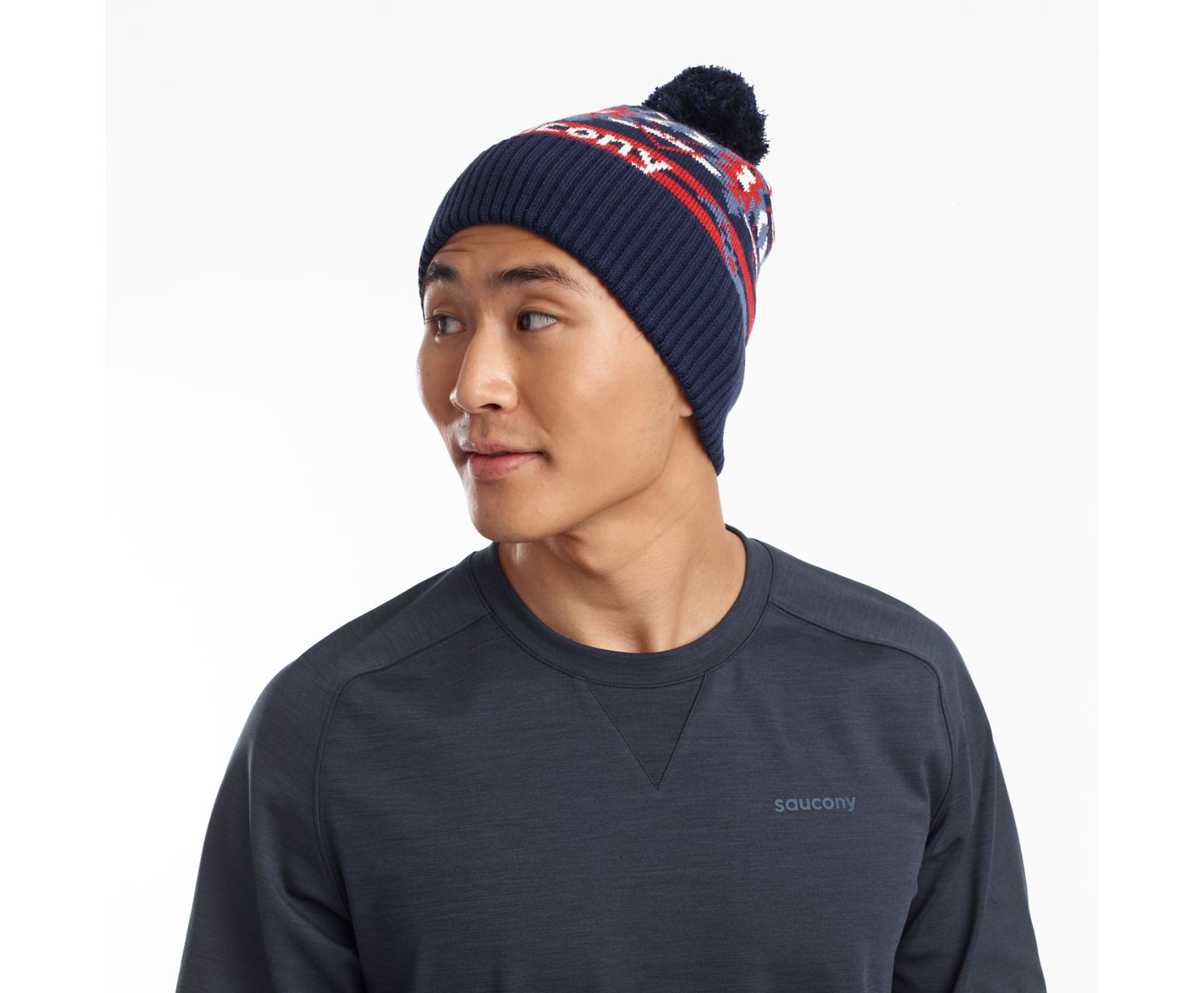 Saucony Rested Pom Men's Beanies Blue | Canada 692HAPK